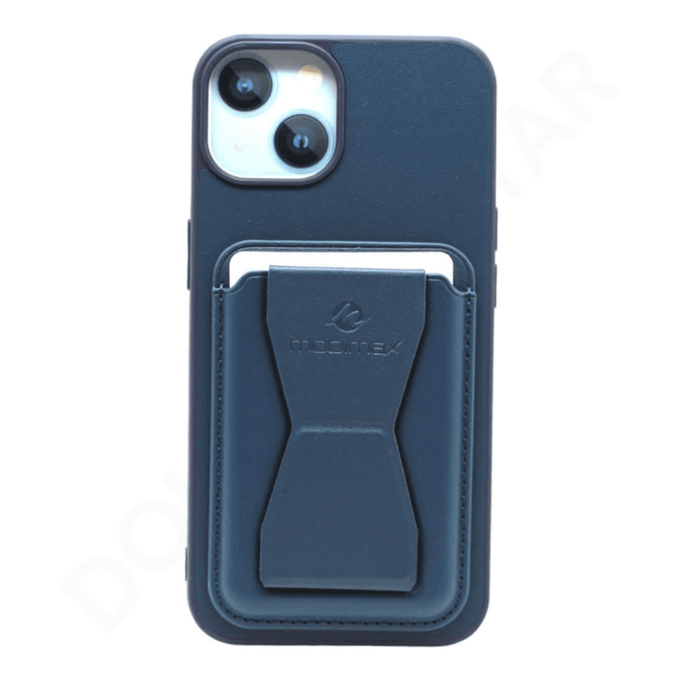 Magnetic Card Holder Case With Stand For Iphone 15Promax (Blue)