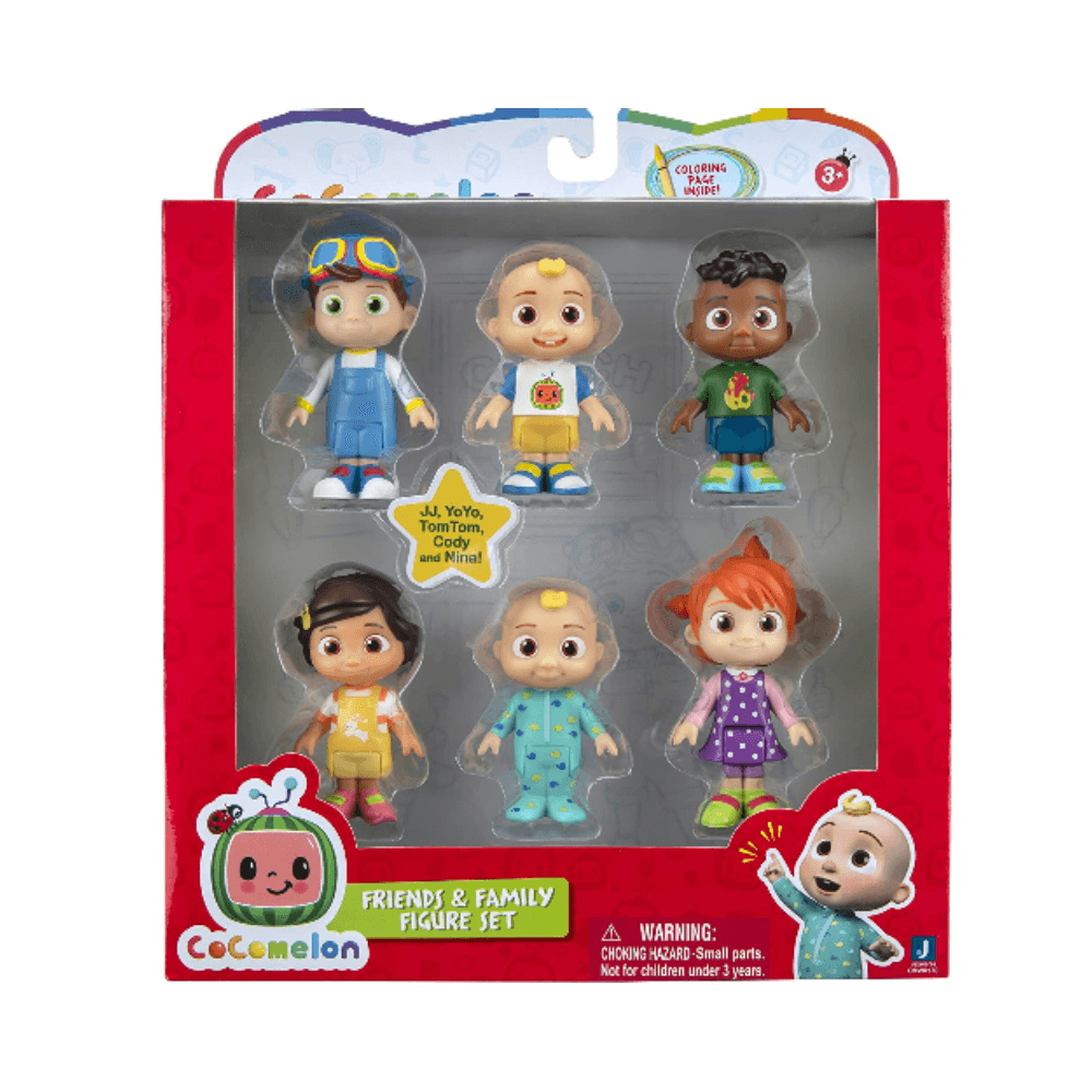 Cocomelon Family & Friends Figures Pack 6Pcs