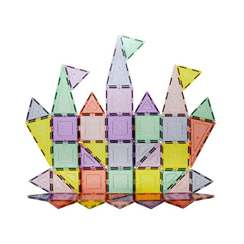 Picassotiles Dazzling Glitter Magnetic Building Blocks Set 48Pcs