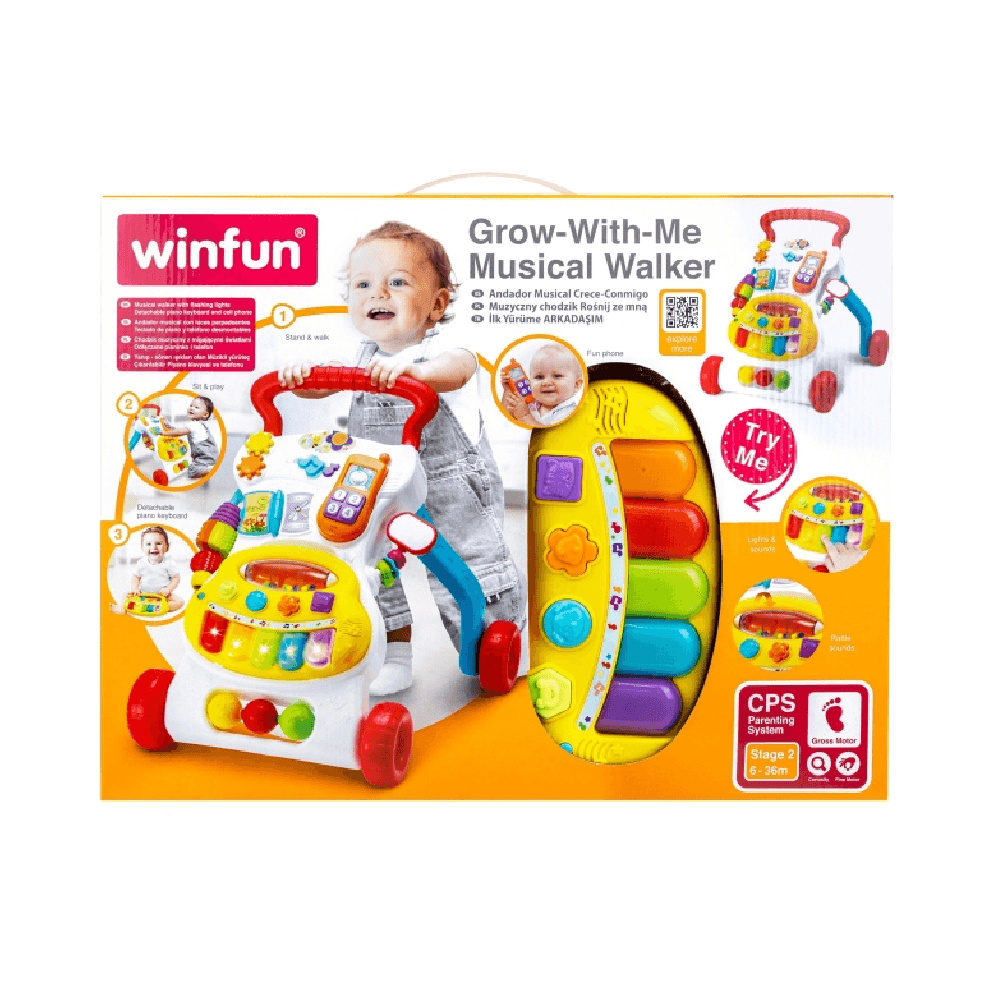 Winfun Grow-With-Me Musical Walker 6-36 Months