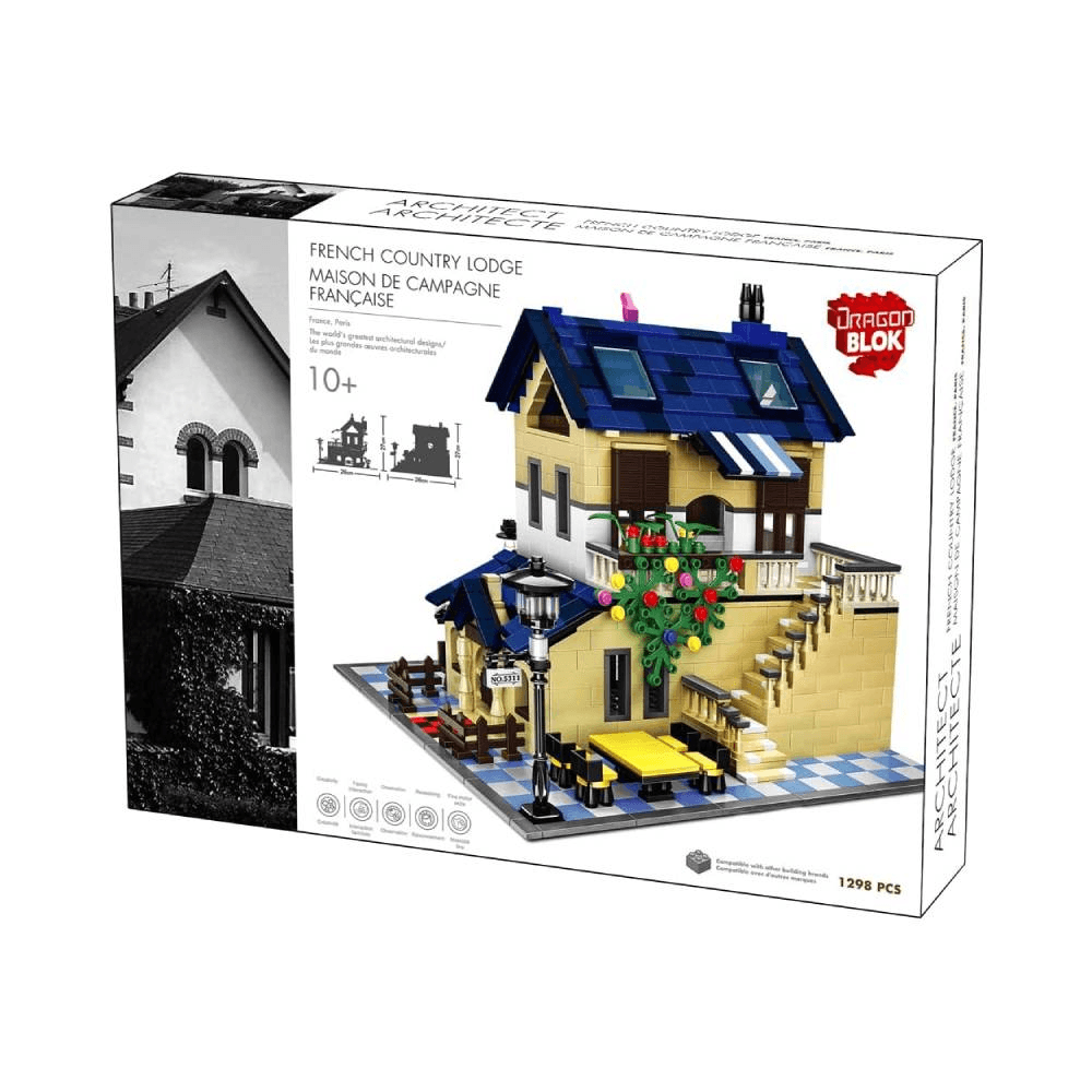 Dragon Blok Architecture Series French Country Lodge Building Blocks Set