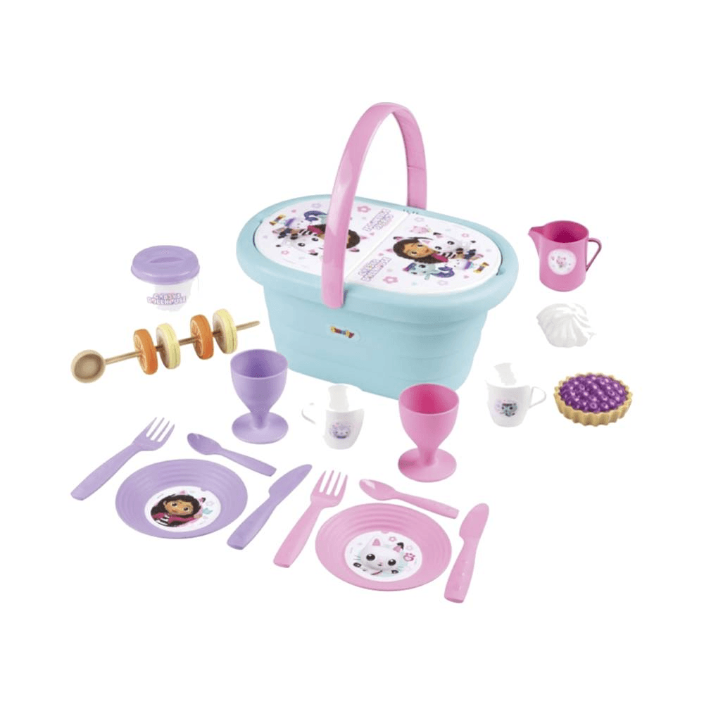 John Adams Gabby's Dollhouse Picnic Basket Set