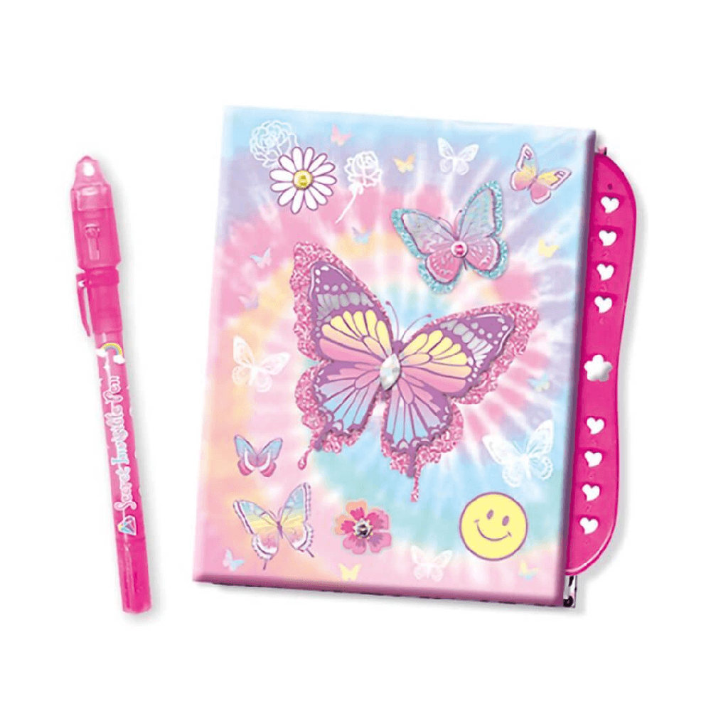 Hot Focus Tie-Dye Butterfly Secret Message Set With Journal & Pen