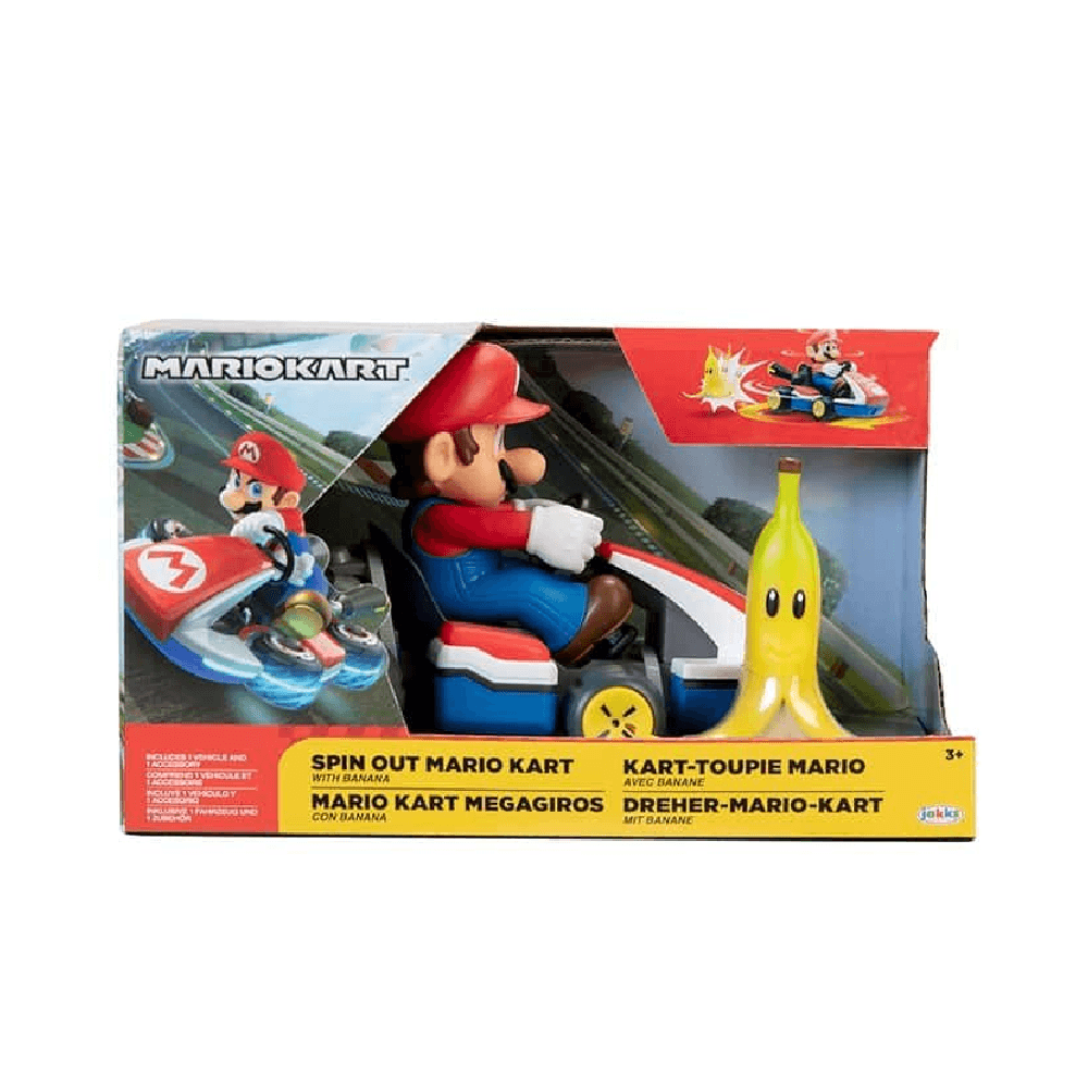 Nintendo Spin-Out Mario Kart With Banana Toy Assorted