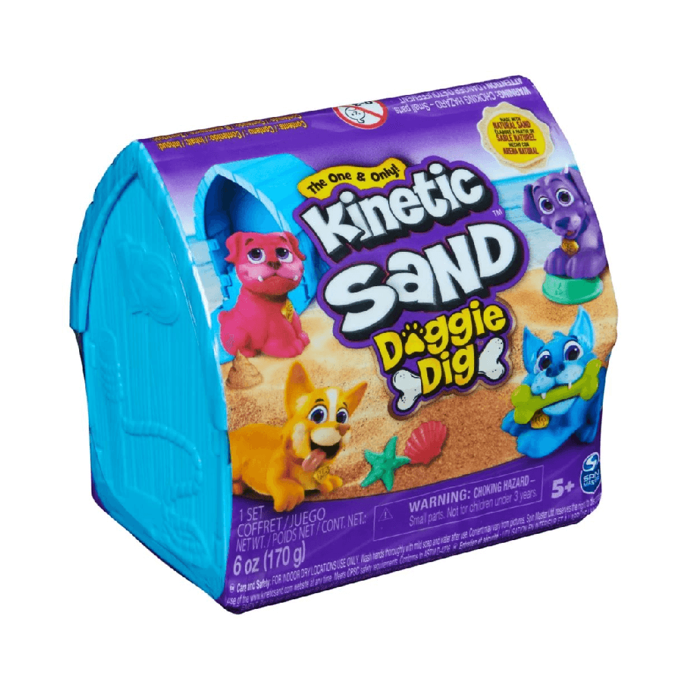 Spin Master Kinetic Sand Doggie Dig Playset with Surprise Toy Dog - Assorted