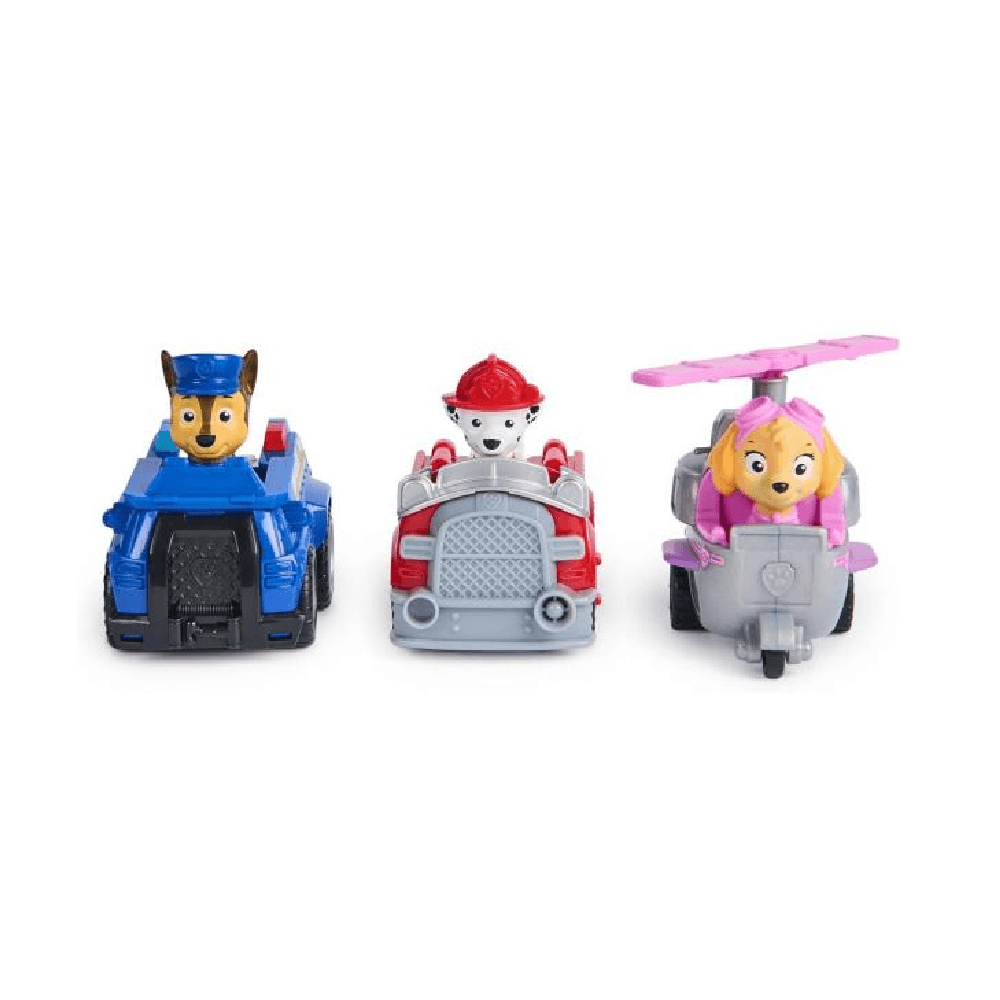 Nickelodeon Paw Patrol Deluxe Rescue Racers Toy Cars Set 3Pcs