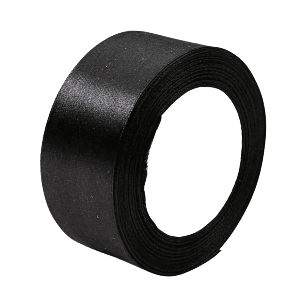 Black Satin Ribbon 25yards