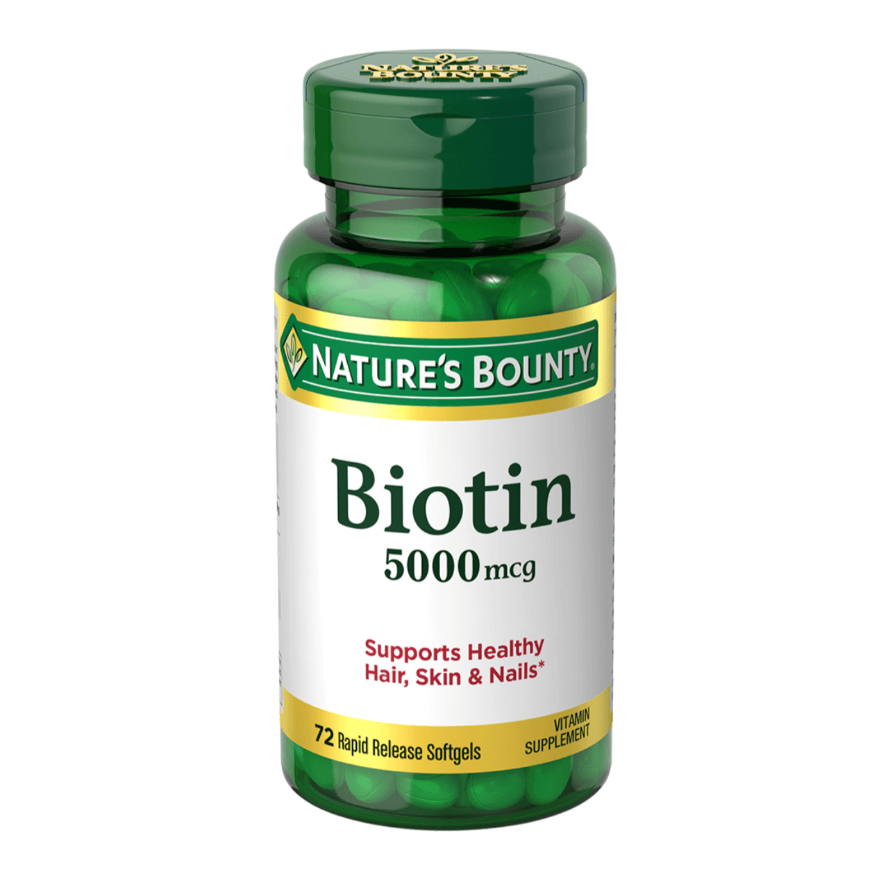 Natures Bounty Biotin 5000Mcg Softgel 72S