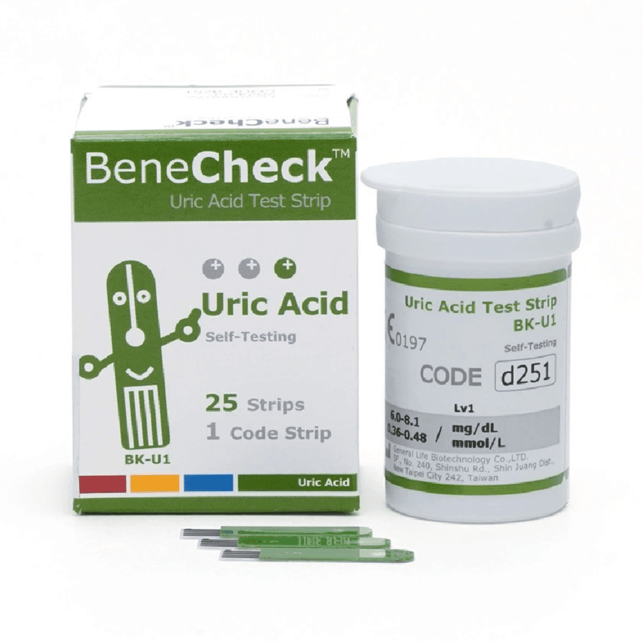 Benecheck Strips Uric Acid 25Pcs