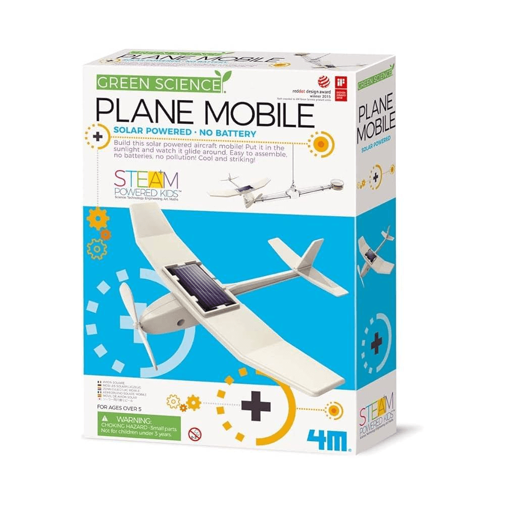 4M Green Science Eco Engineering Solar Powered Plane Mobile Kit