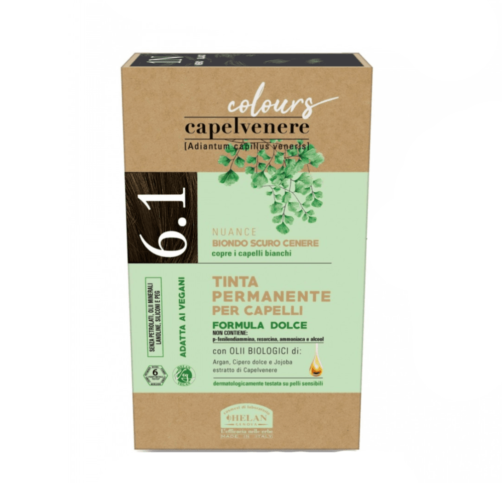 Capelvenere Permanent Hair Dye Dark Ash Blonde 6.1N