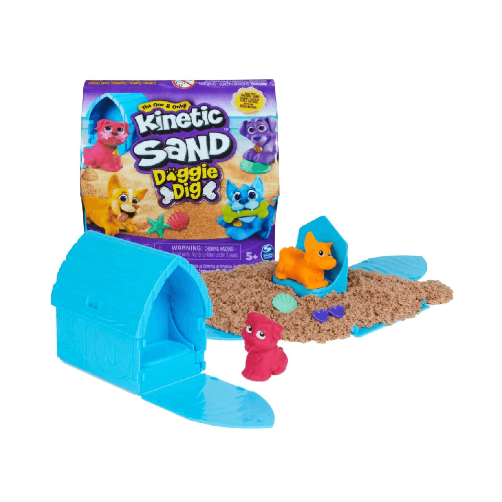 Spin Master Kinetic Sand Doggie Dig Playset with Surprise Toy Dog - Assorted