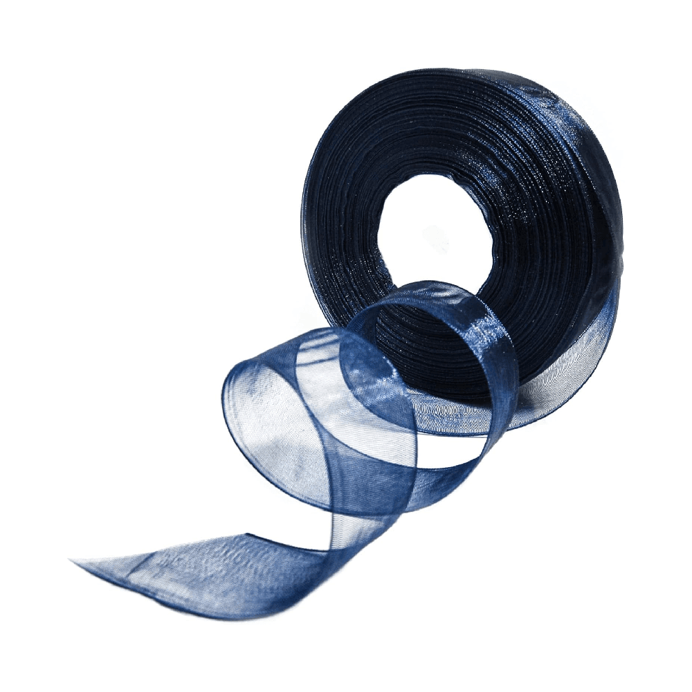 Organza Ribbon - Navy Blue