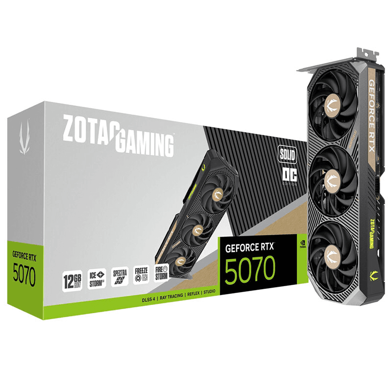 Zotac Gaming Geforce Rtx 5070 Solid Oc 12G Gddr7 Dlss 4 Graphics Card