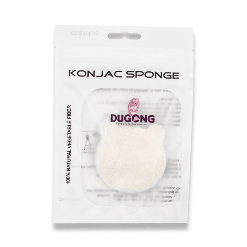 Bear shape Konjac Sponge (White)