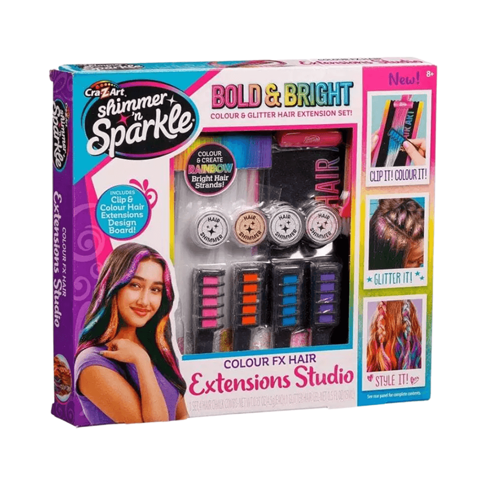 Cra.Z.Art Shimmer N Sparkle Color Fx Hair Extension Studio 6 Pcs