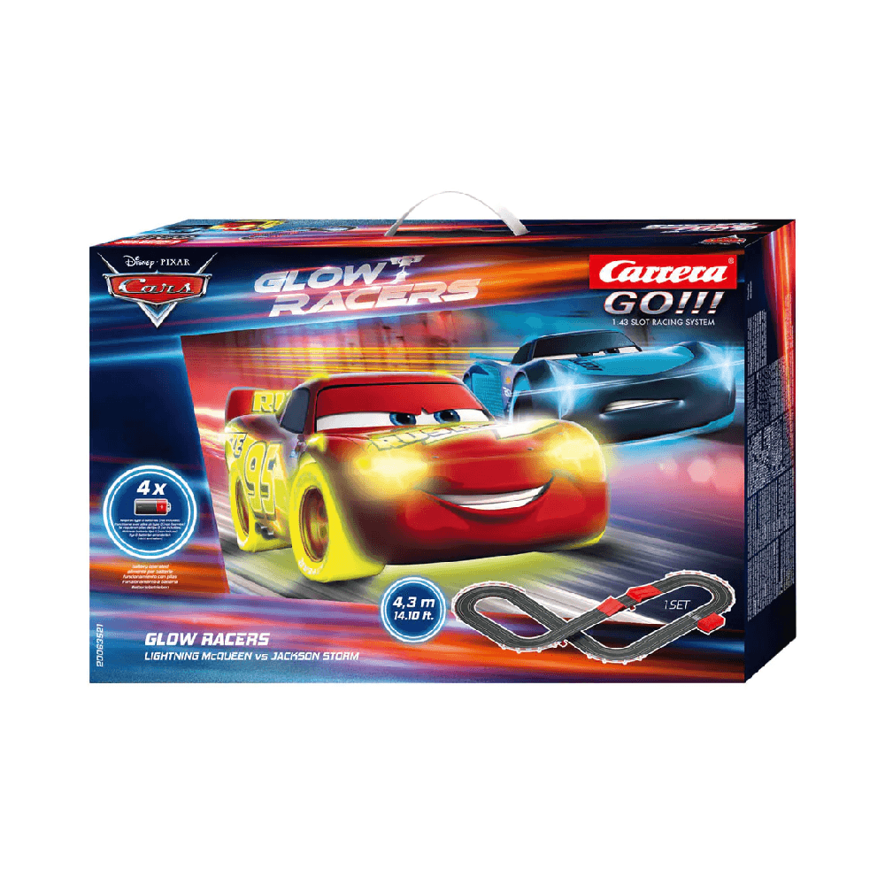 Catteta Disney Pixer 1:43 Cars Glow Racing Set 4.3m