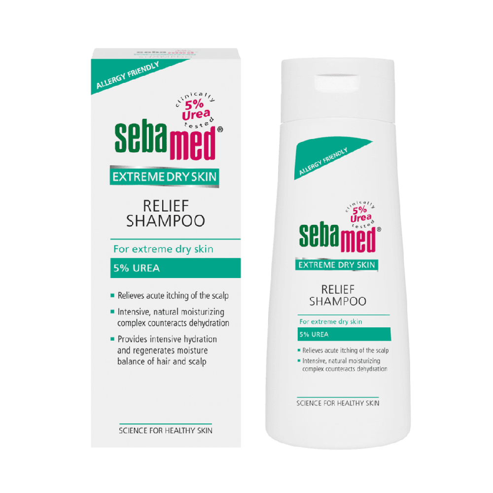 Sebamed Relief Shampoo for extreme dry skin with 5% urea relieves acute scalp itching 200ml