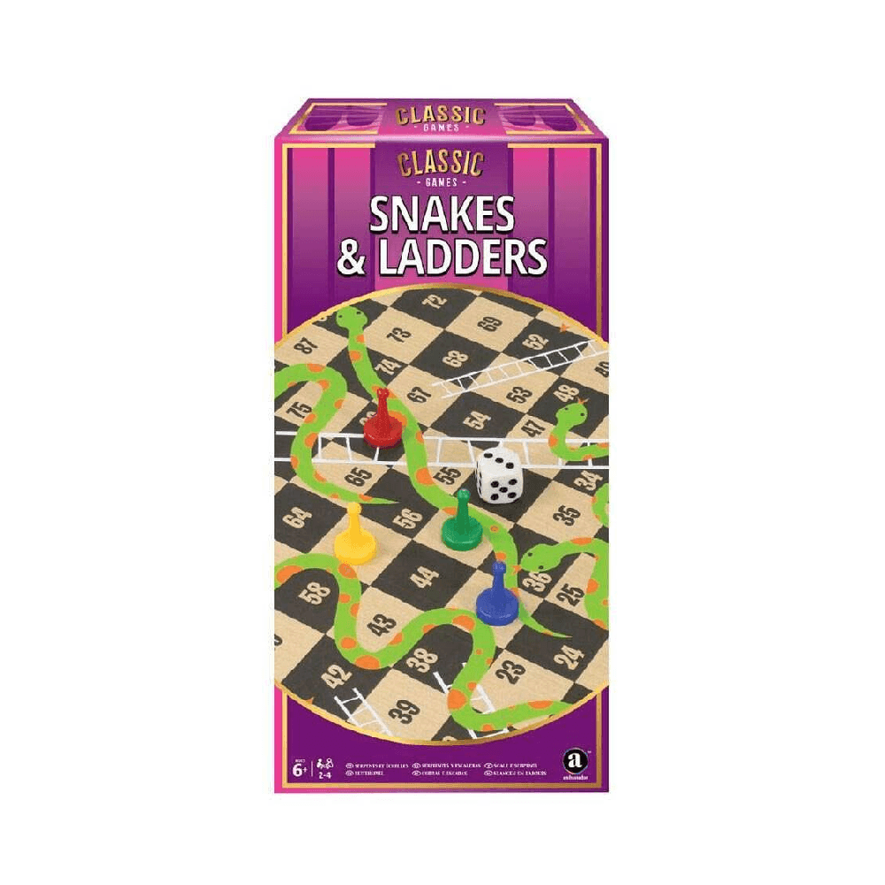 Classic Games Pavillion Snakes & Ladders Board Game