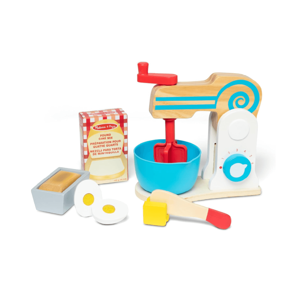 Melissa & Doug Wooden Make-A-Cake Mixer Set 11Pcs