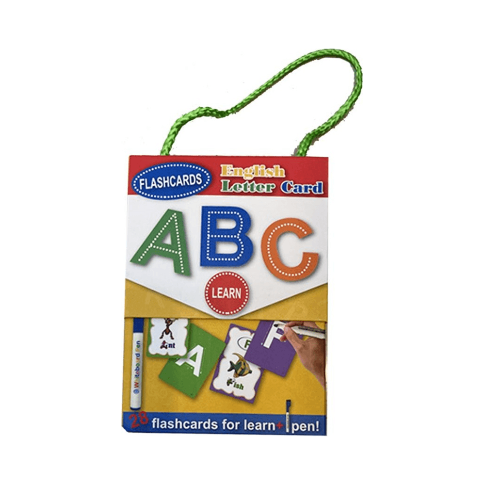 Arabic Alphabet Learning Flash Cards Set 28Pcs + 1 Pen English Letters