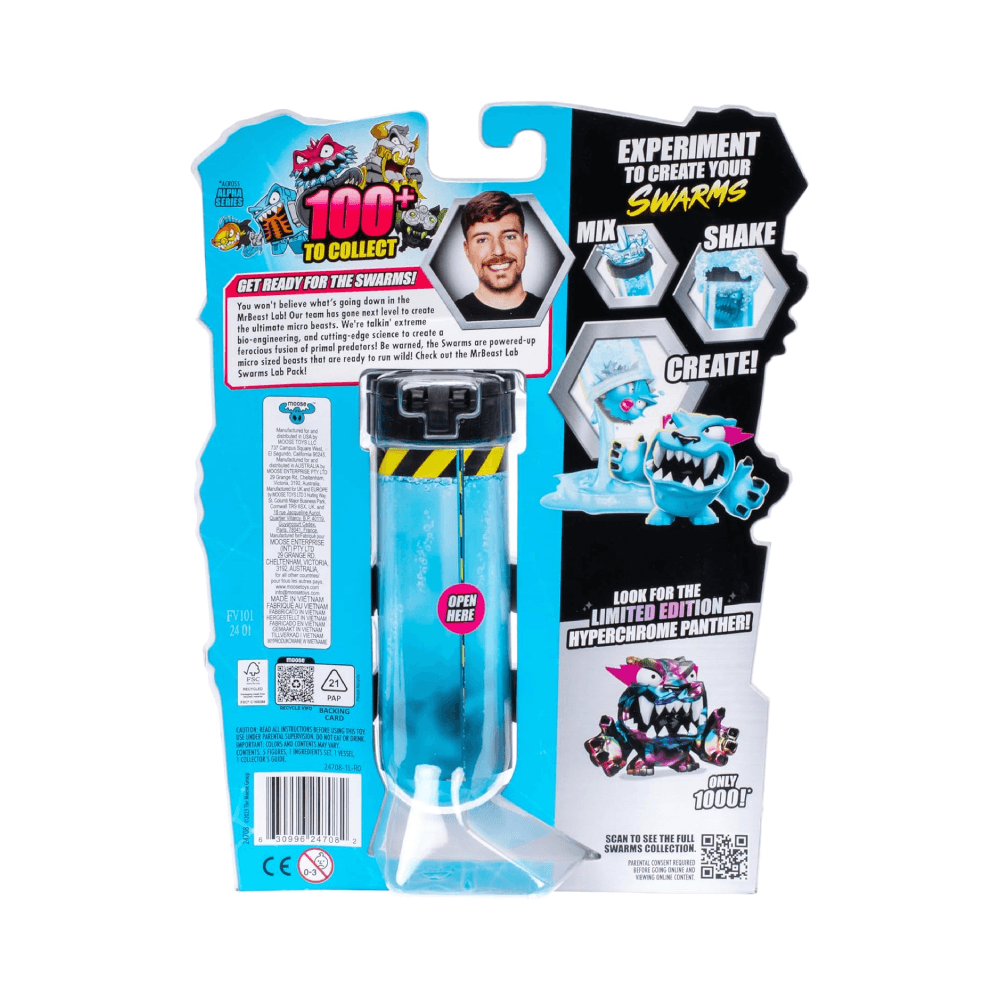 MrBeast Lab Swarms Mystery Test Tube Mini Figure Set Pack 5Pcs Assorted