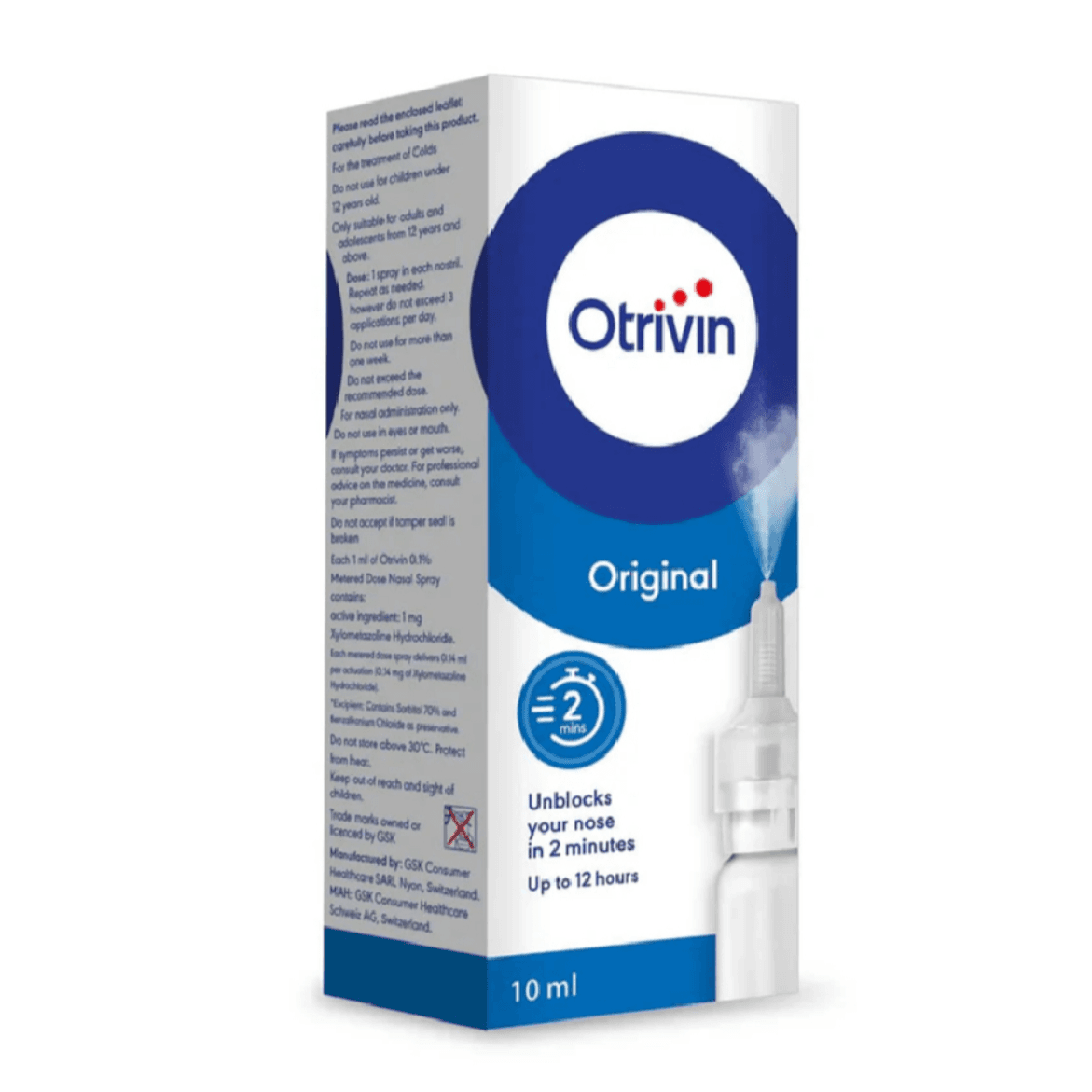 Otrivin 0.1% Adult N/S 10Ml