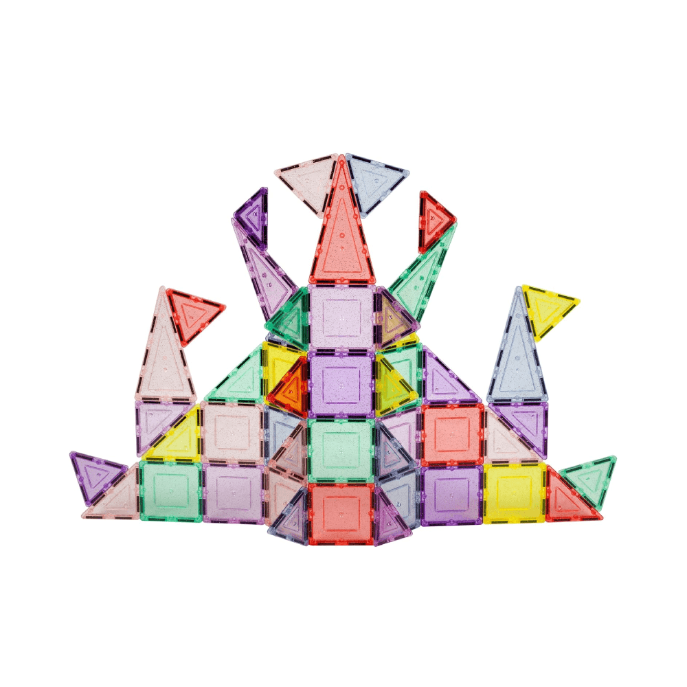 Picassotiles Dazzling Glitter Magnetic Building Blocks Set 48Pcs