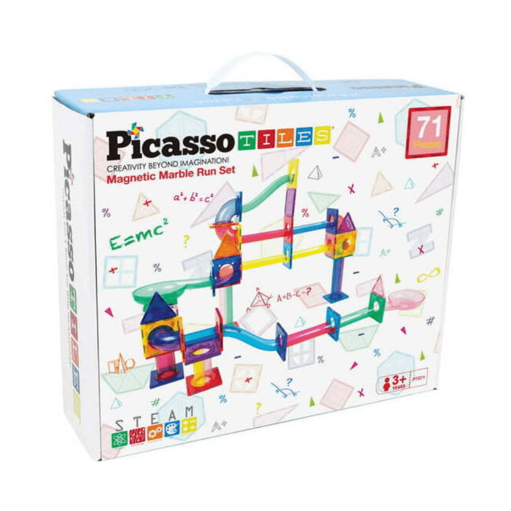 Picasso Tiles Marble Run Magnetic Building Blocks Set 71Pcs