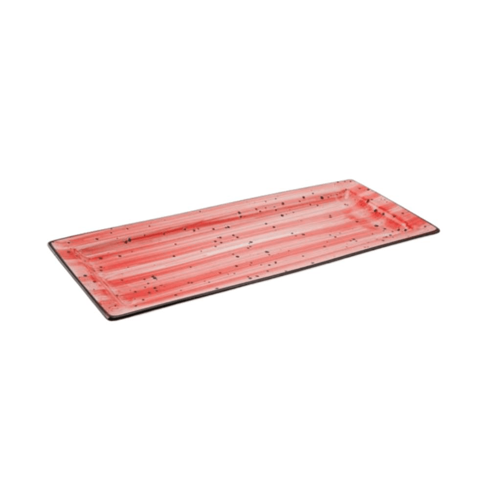 H.P Deco Rectangular Plate 29x12cm - Red 08-1560DR