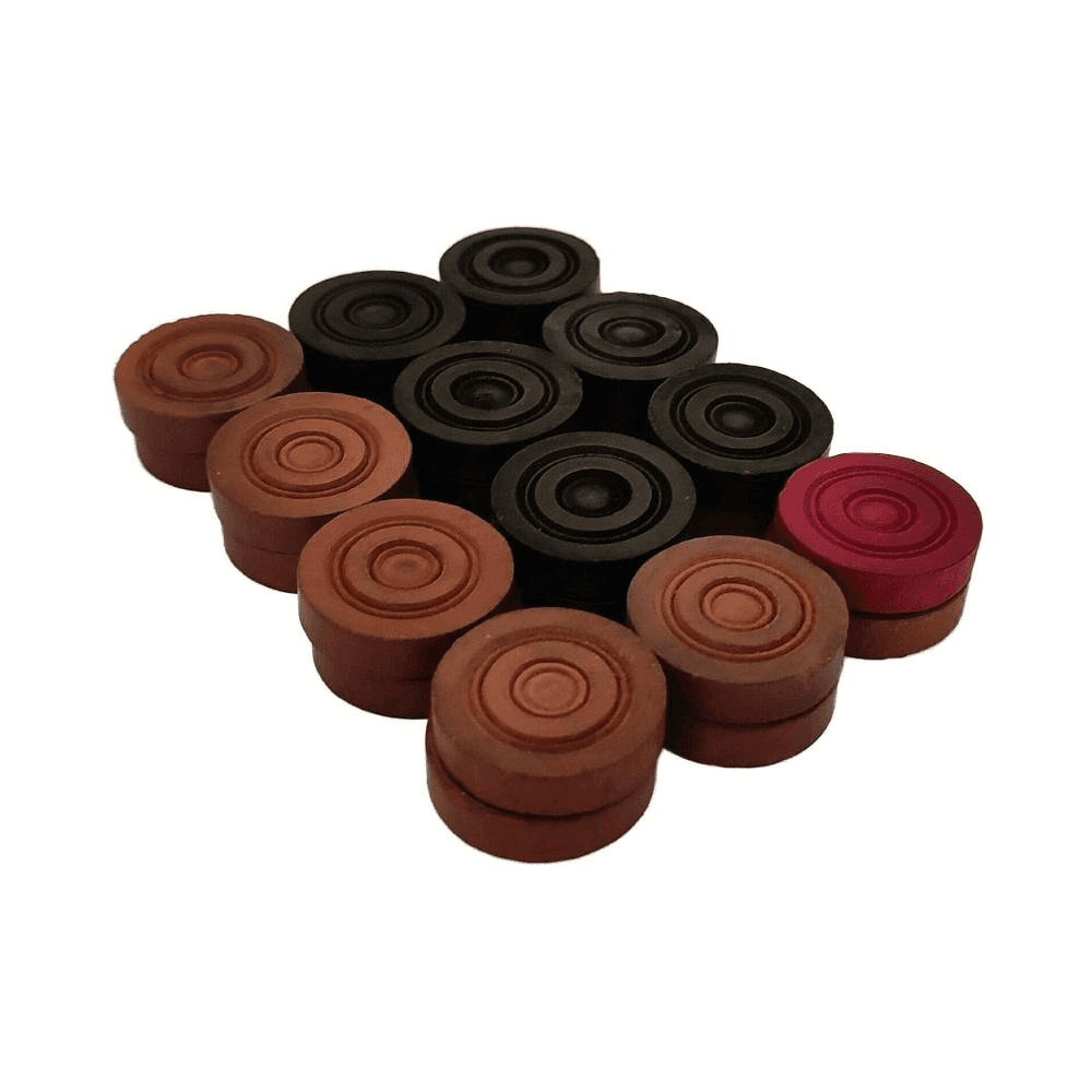 Natraj Carrommen Wooden Carrom Coin 24Pcs With 1Pc Striker & Fosco Magical Carrom Powder 70g 11931 1935