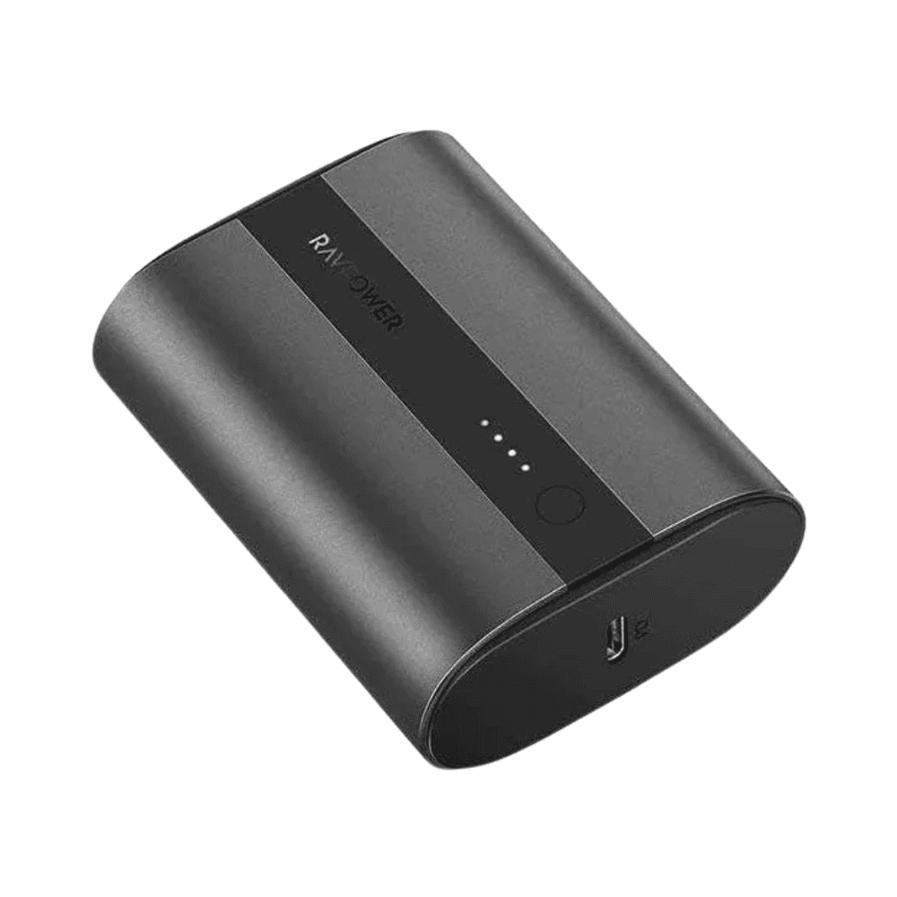 راف باور باور بانك 10000mAh بي دي + كيو سي بمنفذين 18 واط - رمادي معدني غامق