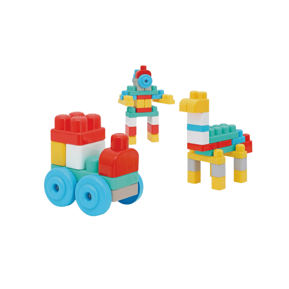 Moon Little Wagon School Bus Blocks Toys For Kids Pack 30Pcs