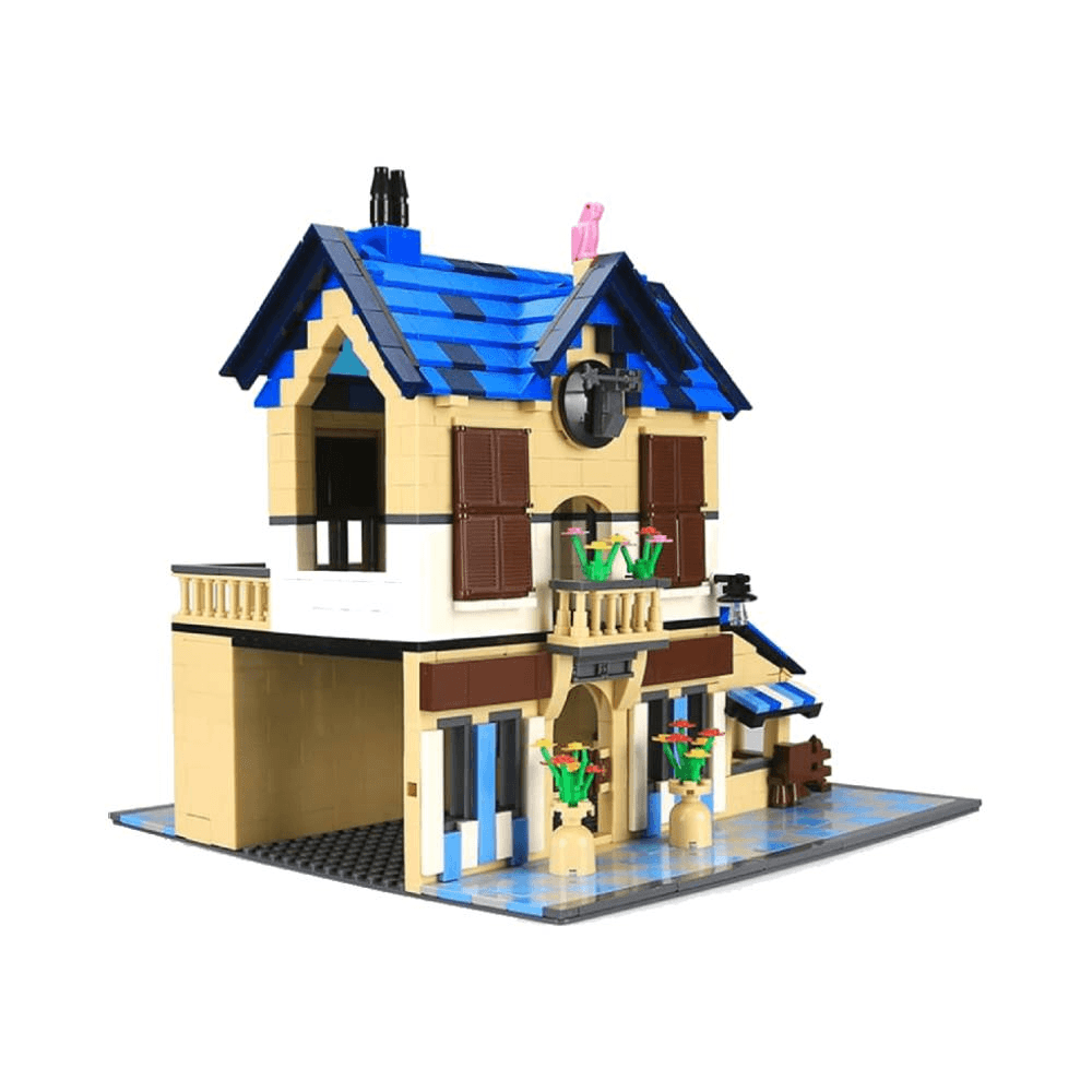 Dragon Blok Architecture Series French Country Lodge Building Blocks Set