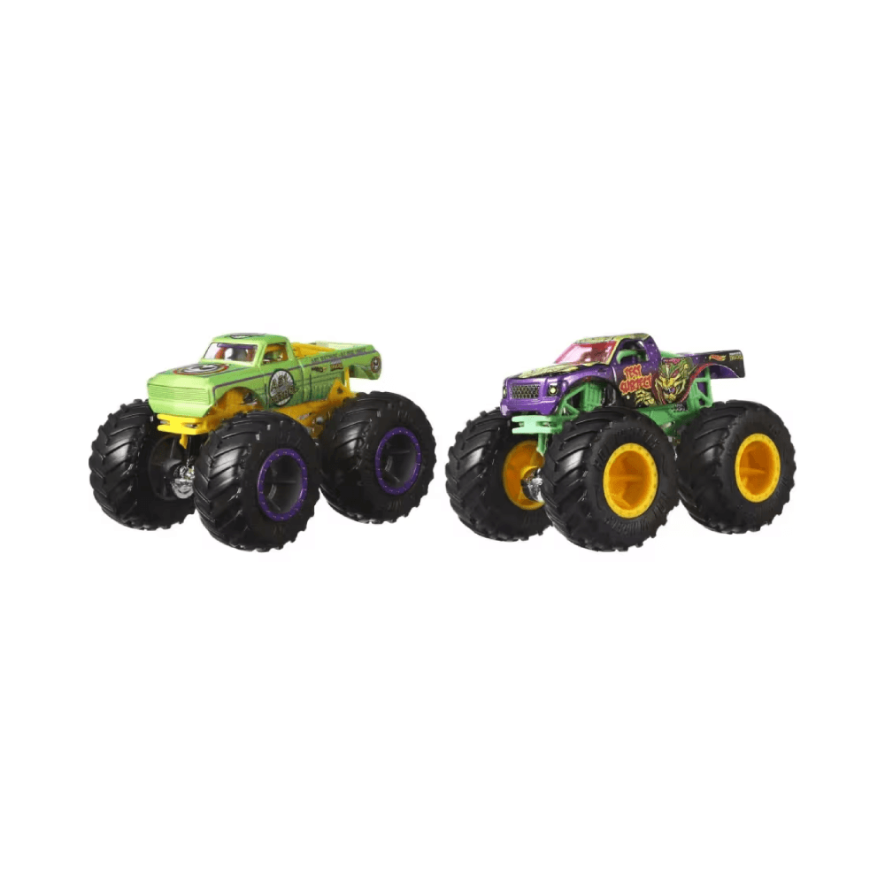 Hot Wheels Demo Doubles Assorted Style 1:64 Monster Trucks Set 2Pcs  (Styles May Vary)