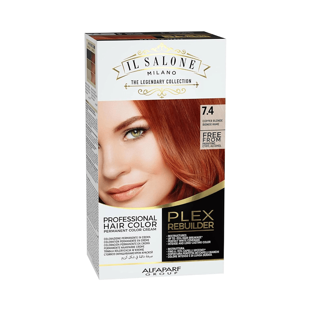 AlfaParf Plex Rebuilder Permanent Hair Color no: 7.4 Copper Blonde