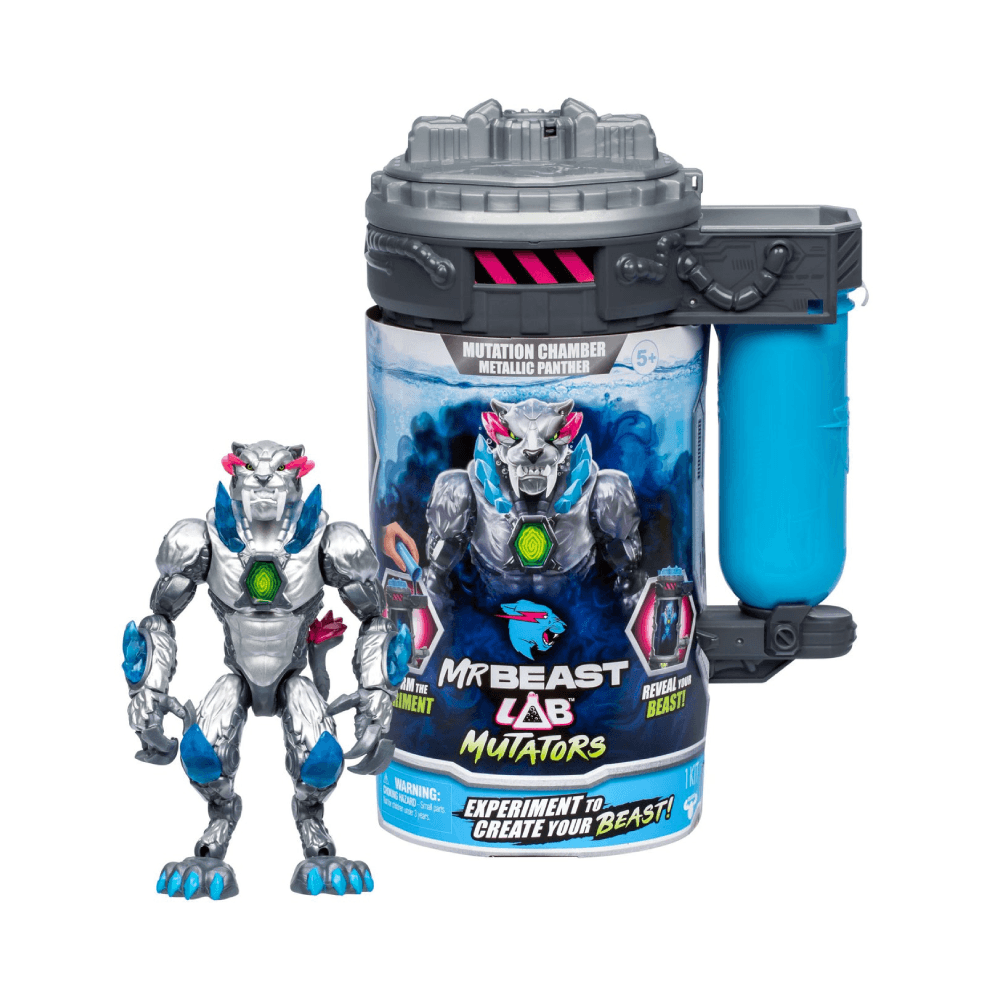 MrBeast Lab Mutators Metallic Panther Action Figure 13cm