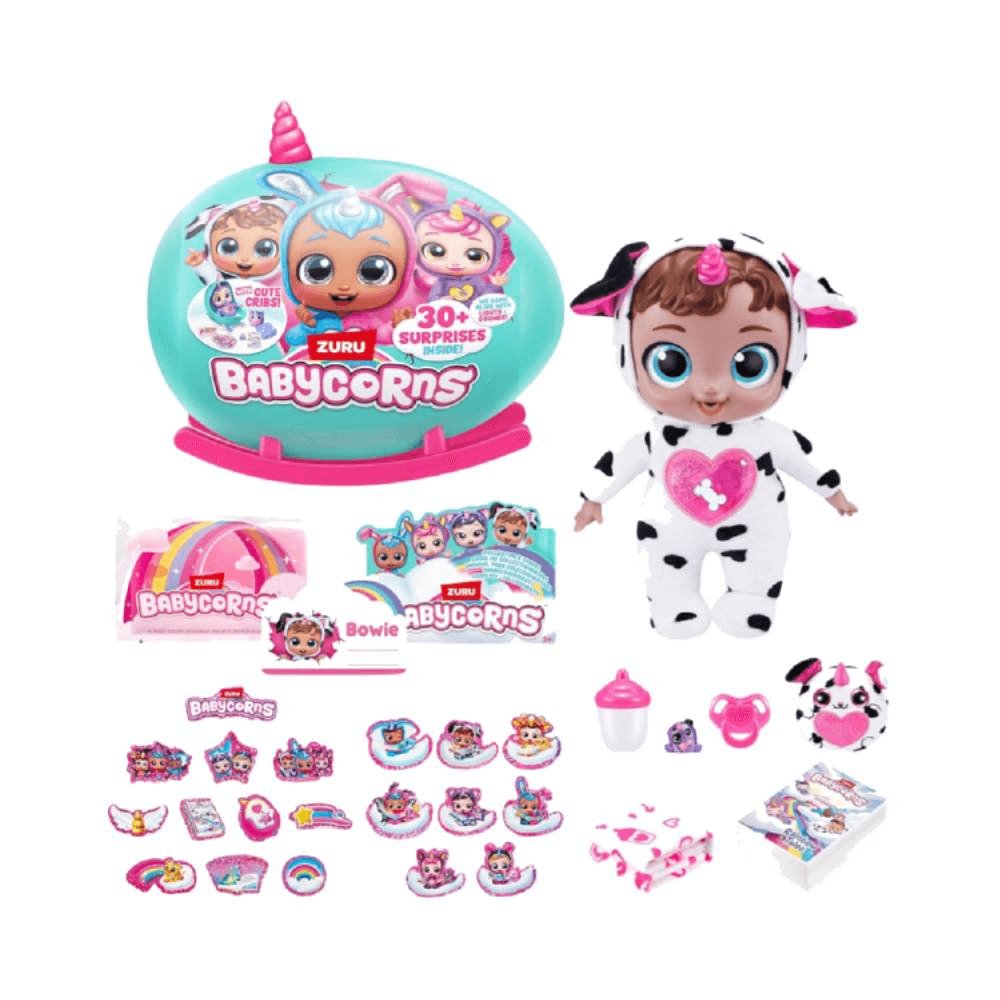 Zuru Babycorns S1 Mystery Interactive Baby Doll with Surprises for 3+ Years - Assorted 30cm