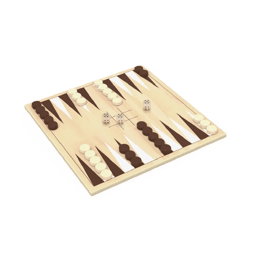Tooky Toy 2 In 1 Backgammon & Chess Board Game 7+ Years 66Pcs