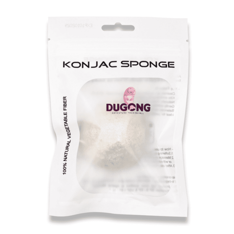 Round shape Konjac Sponge (White)