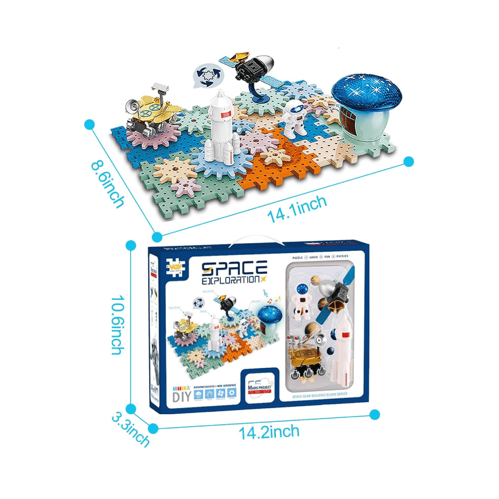 Space Exploration STEM DIY Rotating & Gear Building Blocks Set No.16531