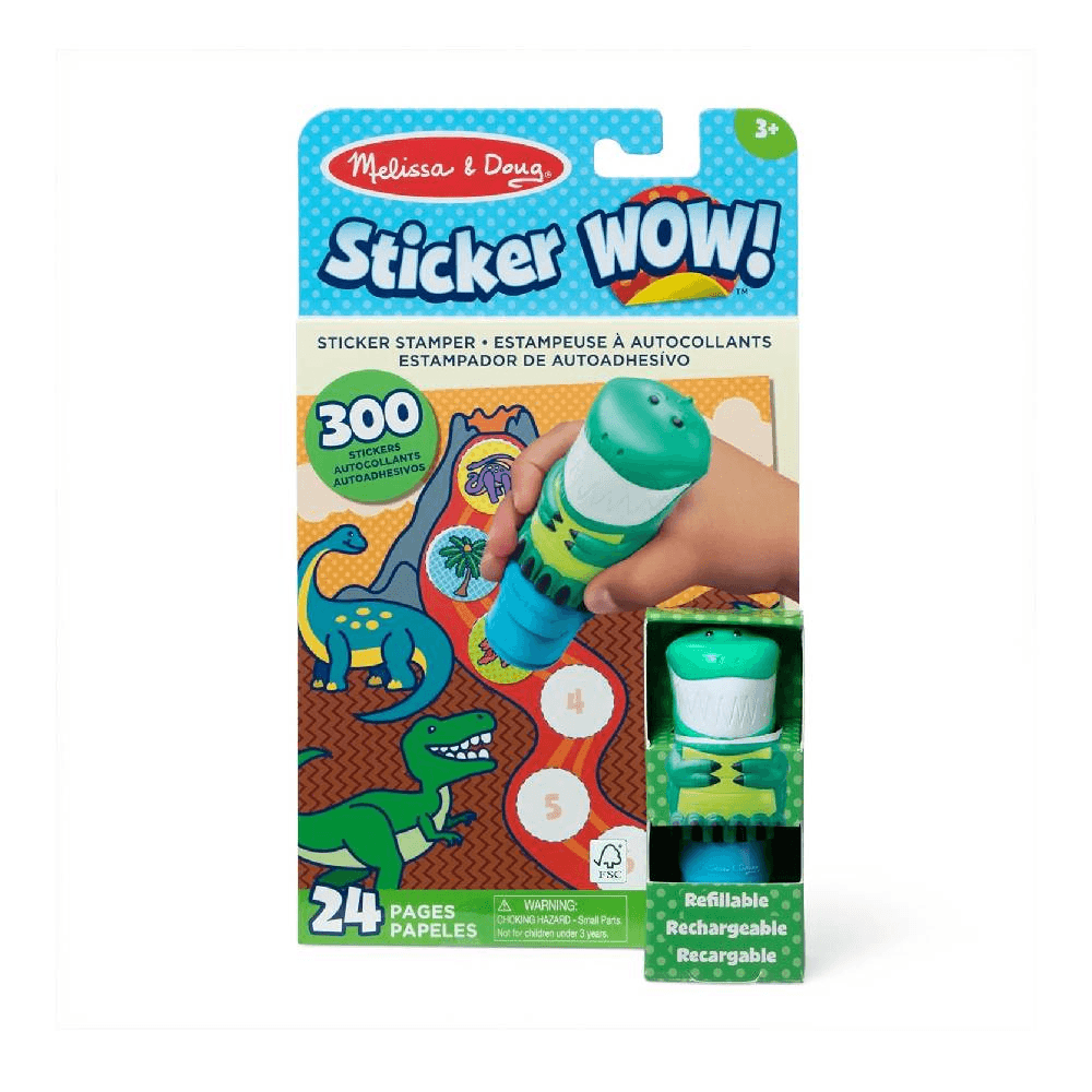 Melissa & Doug Wow Dinosaur Activity Pad & Sticker Stamper