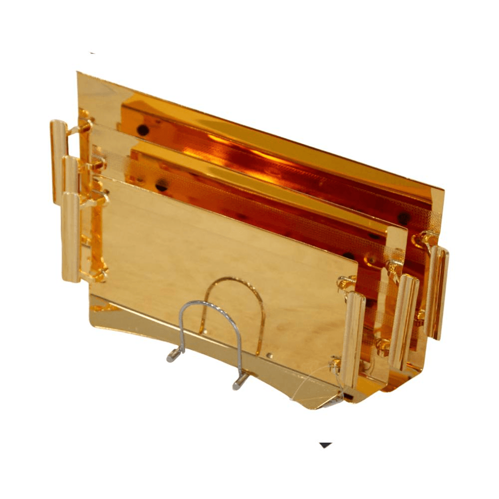 Tray Rect. New 3Pcs Set Full Golden Tr2455-Fg