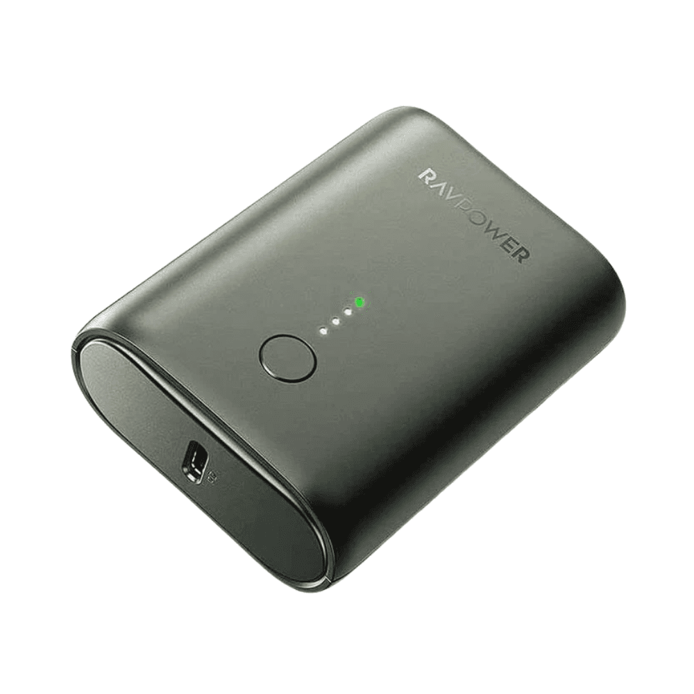 راف باور باور بانك 10000mAh بي دي + كيو سي بمنفذين 18 واط - أخضر داكن معدني