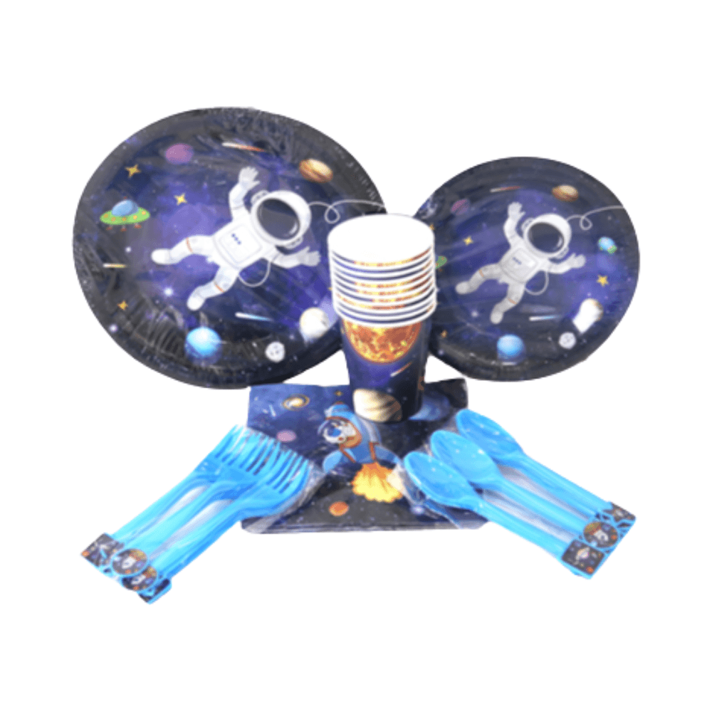 Spaceman Themed Disosable Party Cutlery Set