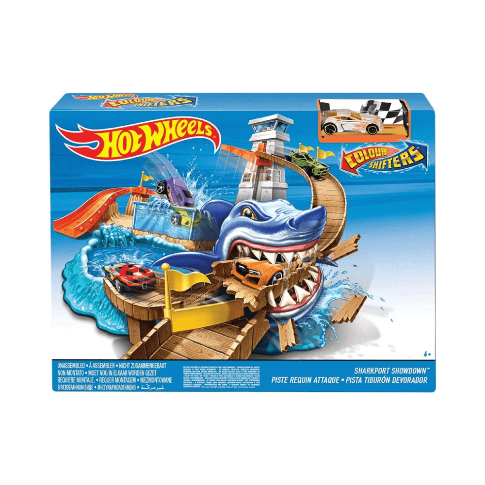 Hot Wheels Color Shifters Shark Splashdown Track Set