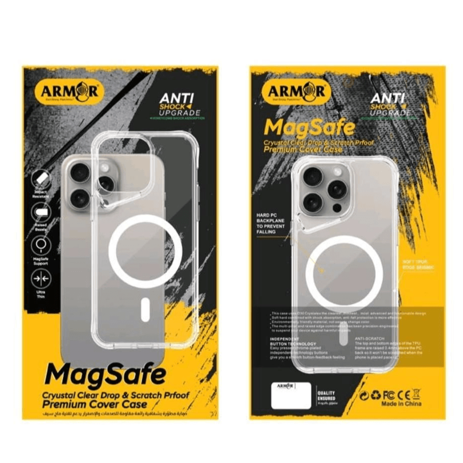 Armar Magsafe Crystal Clear Drop & Scratchproof Case For Iphone 16Promax