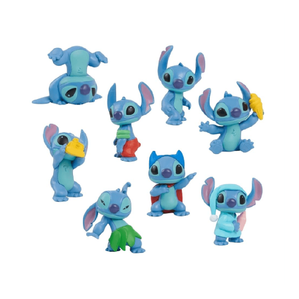 Disney Lilo & Stitch Deluxe Figure Set 5cm 8Pcs  3+ Years