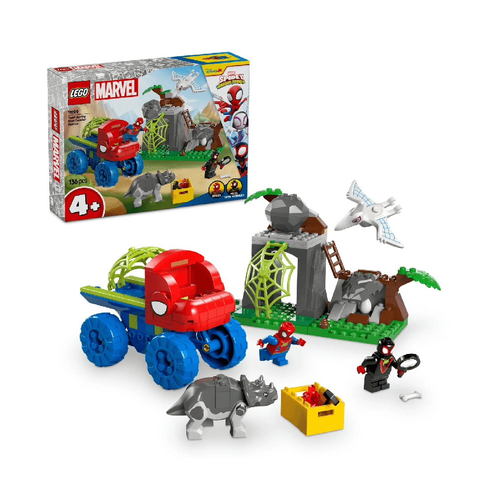 Lego Marvel Spidey & His Amazing Friends Team Spidey Dino Crawler Rescue Building Set 136Pcs 4+ Years 11199