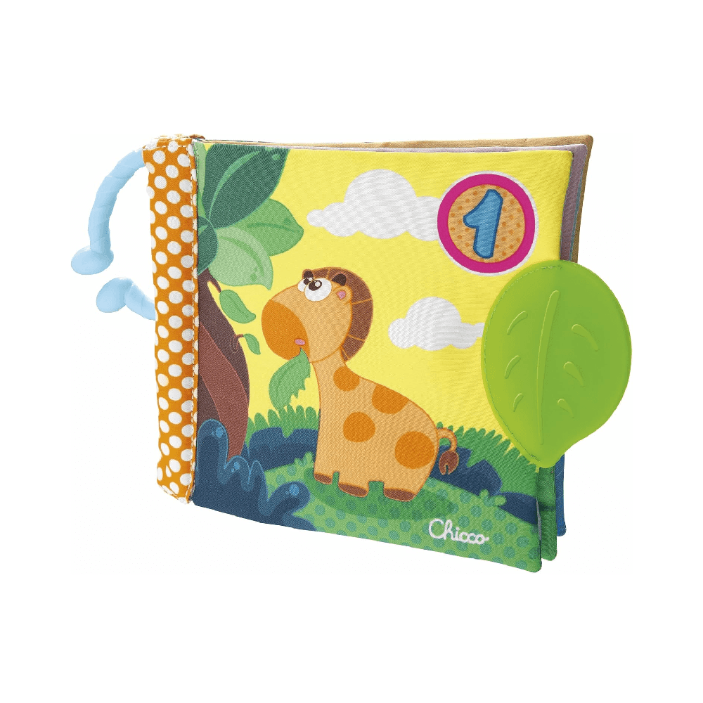 Chicco Jungle Illustrations 1-2-3 Fabric Book 3+ Months